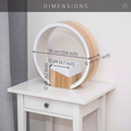 Dimensions for wooden bedroom table lamp
