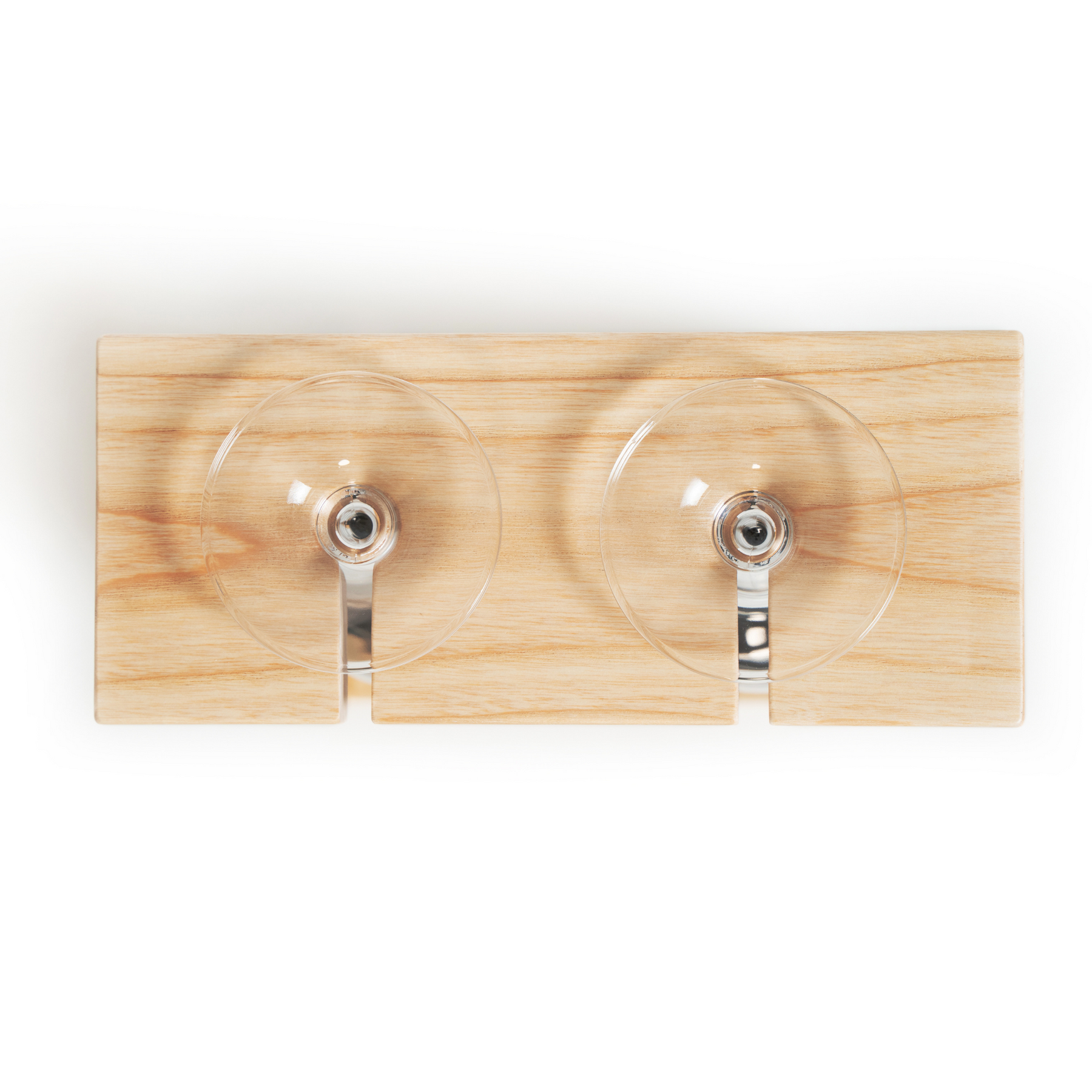 Above view of wooden glass holder