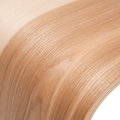 Close-up of toddler bathroom step stool in ash color with natural grain