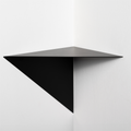easy install corner shelf from metal black in white corner