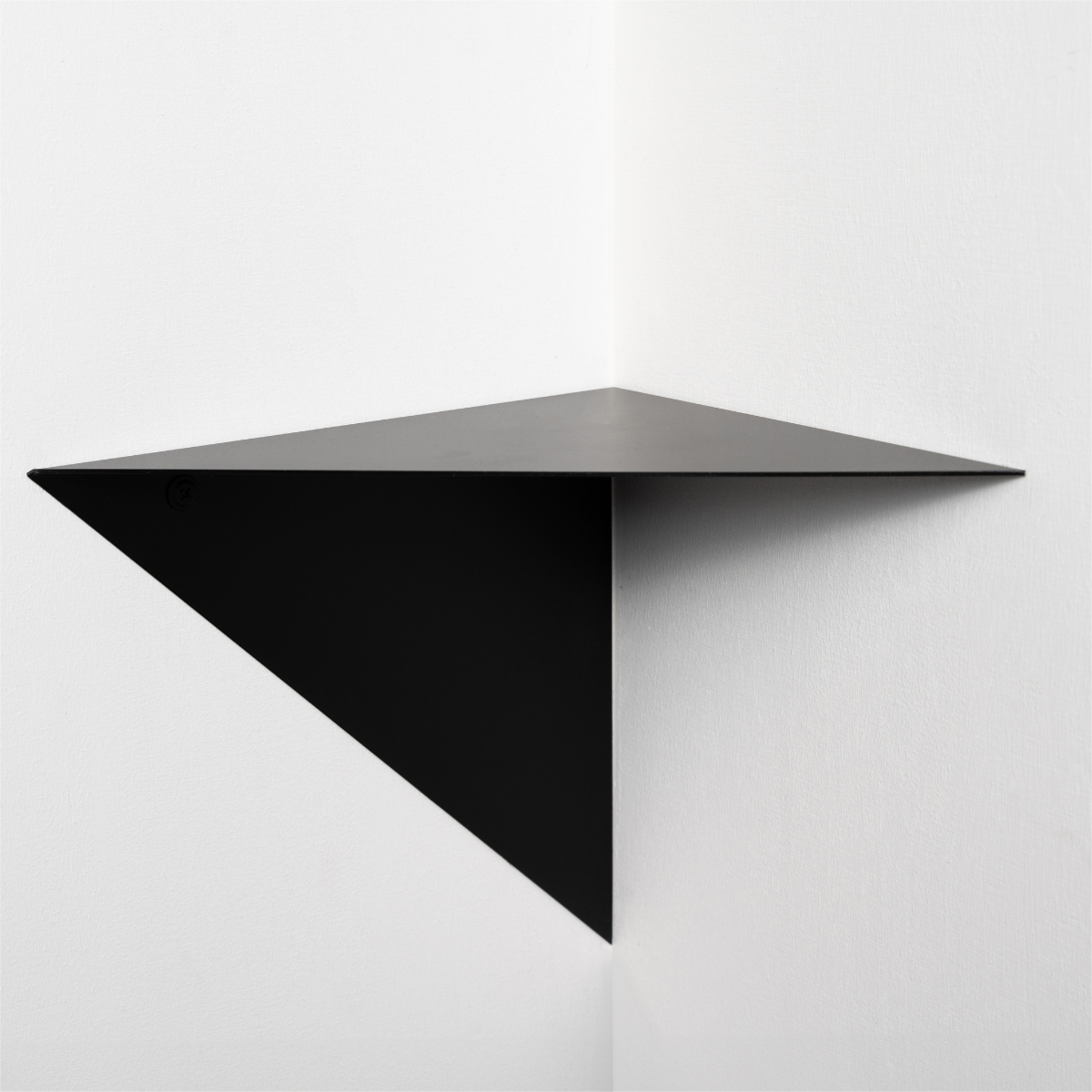 easy install corner shelf from metal black in white corner