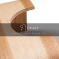 Curved wooden toddler step stool for bathroom