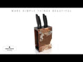 Metal knife block in different styles for 10 standard knifes