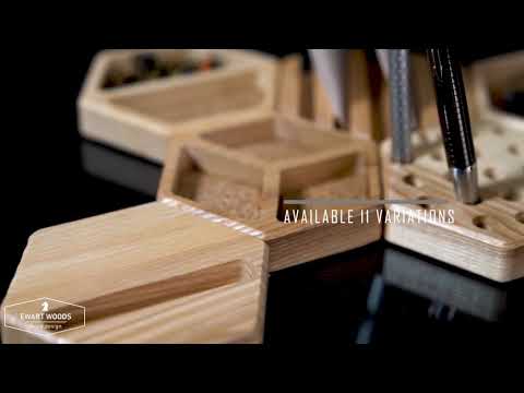 Wood table organiser for office desk