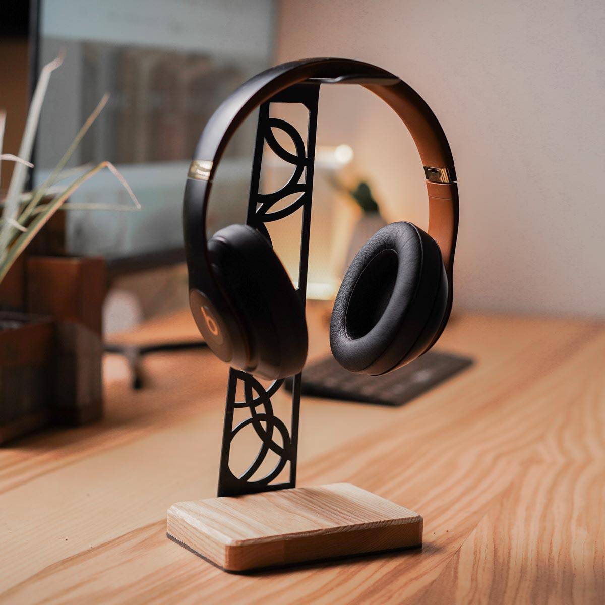 Support Pour Casque En Bois - Pour Bureau, Chambre Ou Salon De Jeu