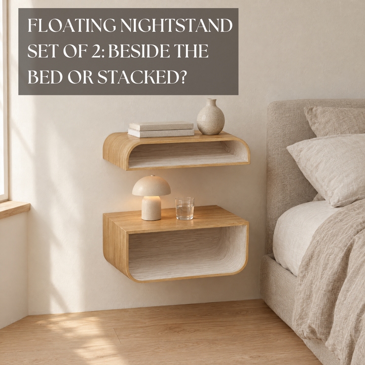Floating Nightstand Set of 2: Beside the Bed or Stacked?