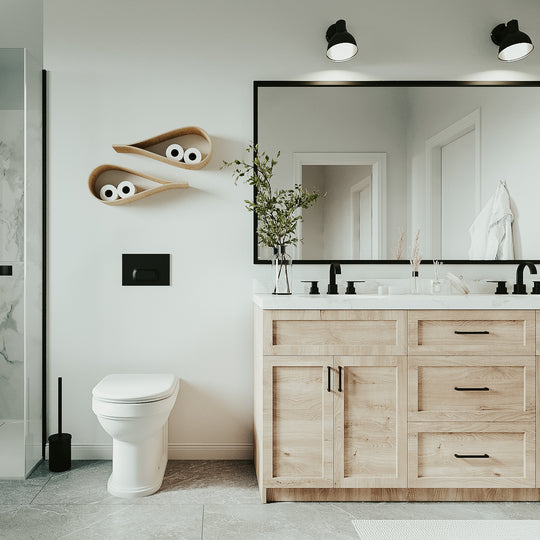 bathroom toilet paper holder wood honeycomb