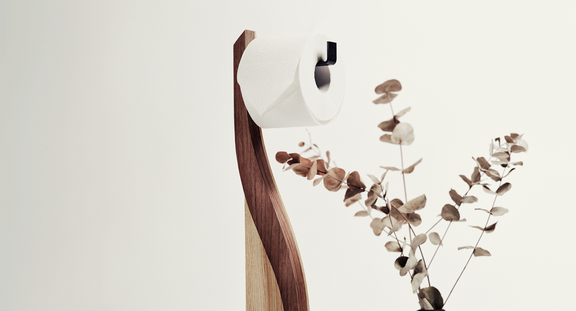 bathroom toilet paper holder wood honeycomb