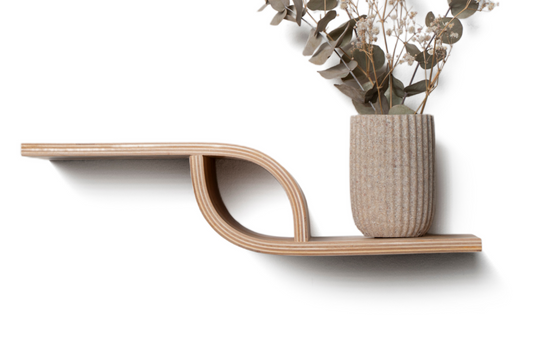 Small unique design wooden shelf simple and beautiful display