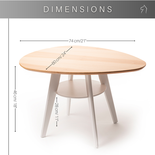 Small modern round coffee table dimensions