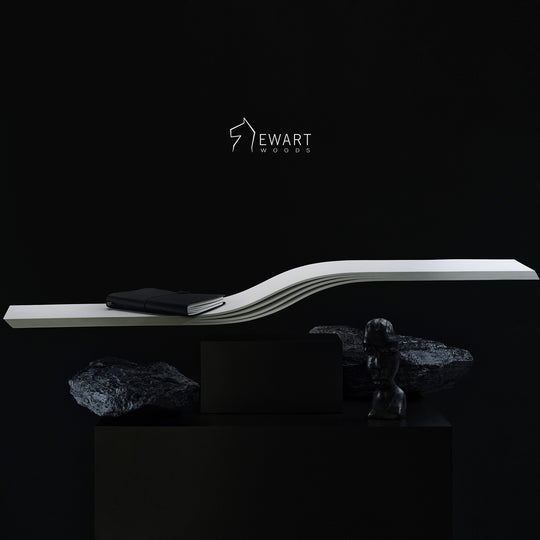 White Floating Wall Shelf WAVE