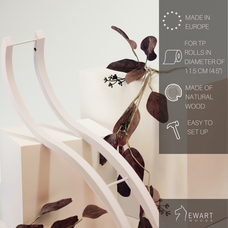 Wave toilet paper holder color variations ash oak walnut wall mounted bathroom storage