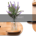 Wooden set of 2 circular shelves with black accents made by EWART WOODS