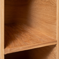 Close-up of wooden speaker cabinet sction