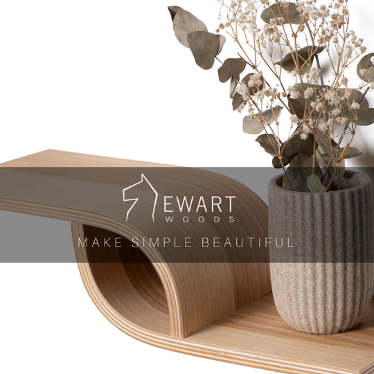 Small decorative floating shelf ash with unique design