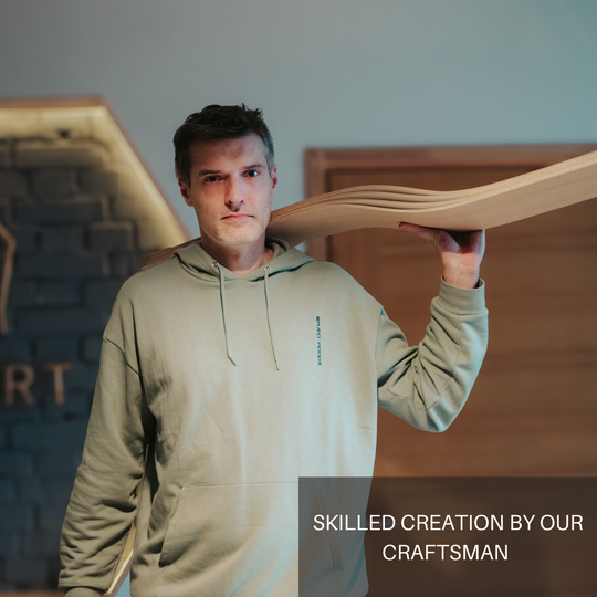 Estante colgante flotante de pared clásico de madera - Onda simple