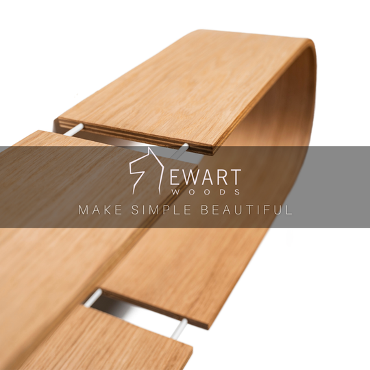 Simple wooden toilet paper stacker with beautiful curved design 