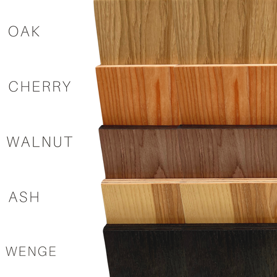 Five veneer options for wood items