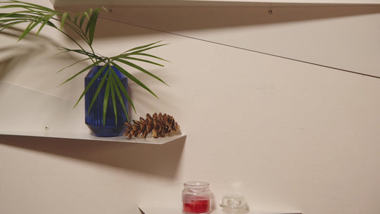 Set of 3 floating metal wall shelves