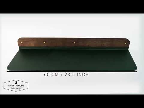 Floating metal shelf with round corners