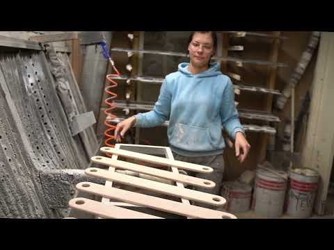 Viga de equilibrio de madera con forma de hexágono