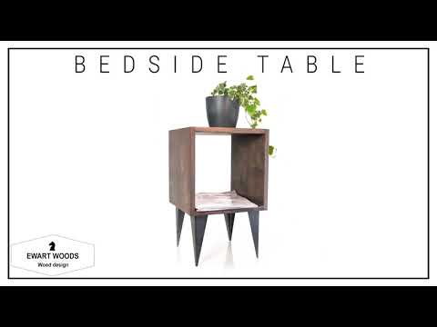 Wooden nightstand bedside table for bedroom