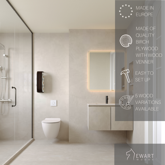 Toilet paper holder unique and convenient for bathroom space