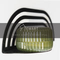 Arched metal shelf holding a ribbed, green container. The image features the Ewart Woods logo and the slogan "Make Simple Beautiful" displayed across the center.