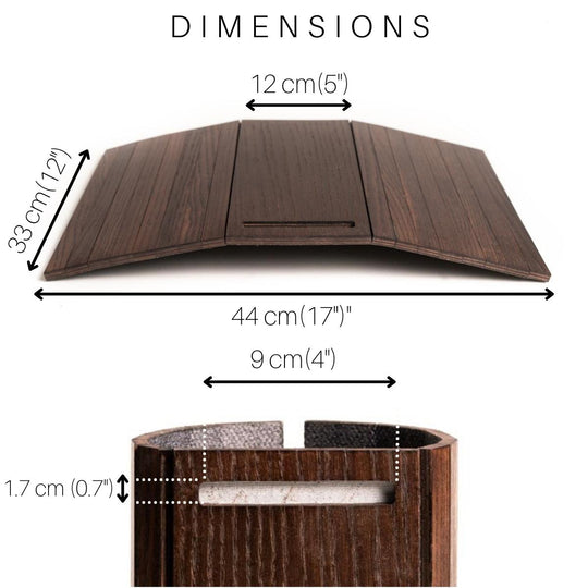 Sofa arm tray (dark brown) - EWART WOODS