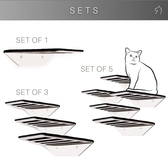 Wall Mounted Cat Perch metal shelves - EWART WOODS