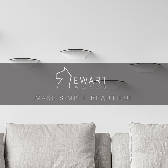 Wall Mounted Cat Perch metal shelves - EWART WOODS