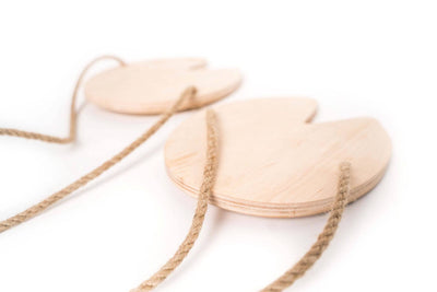 Kids balance play set wooden stepping stones with rope animal footprint