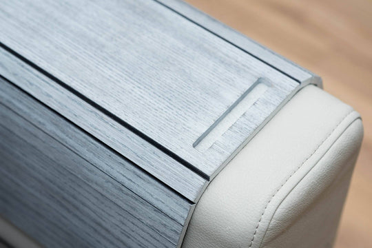 Vintage wooden sofa arm tray table - EWART WOODS