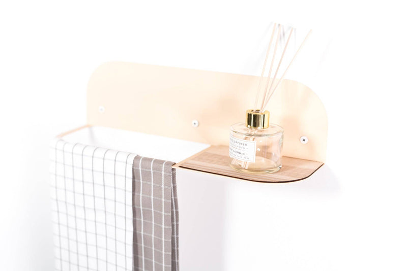 Wall mounted multi-bar towel rail holder for bathroom towels storage
