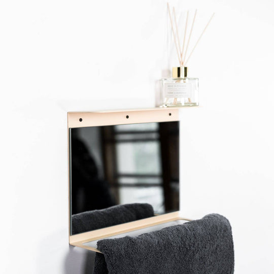 Towel rack with shelf bath holder - EWART WOODS